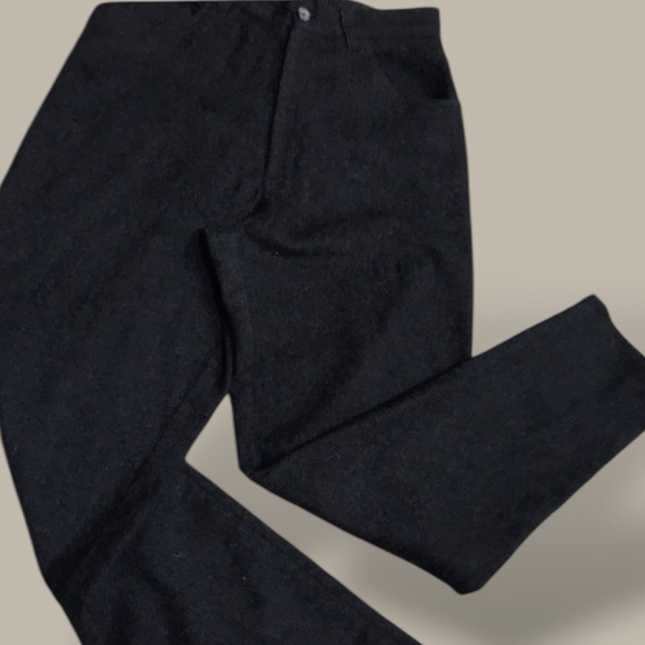 Vintage Lauren Ralph Lauren Wool Trousers Classic 5 Pocket Charcoal Gray Y2K - Picture 15 of 15